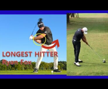 The LONGEST HITTER on EUROPEAN TOUR - Ryan Fox golf swing sequence, with Slow Motion