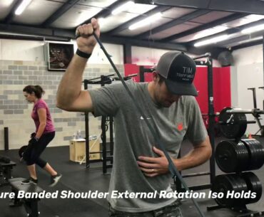 Golf Posture Banded Shoulder External Rotation Iso Holds