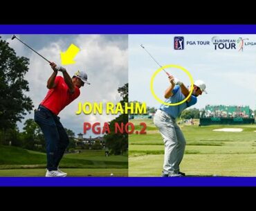 2020-2019 PGA NO.2 Jon Rahm's golf swing in Slow Motion/Iron, Wood3, Driver golf swing