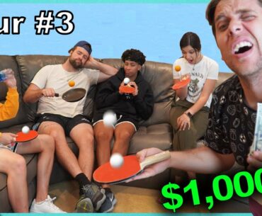 LAST PERSON BOUNCING A PING PONG BALL WINS $1,000!