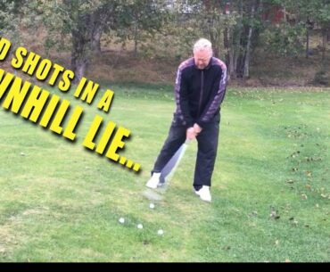 Good shots in a downhill lie...            Golf with Marcus Edblad