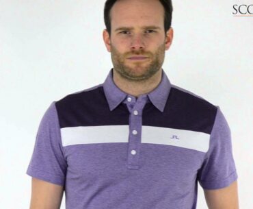 J Lindeberg Cory Slim Lux Polo Shirt Purple Melange