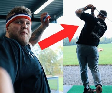 HOW FAR CAN THIS 400LB MAN HIT A GOLF BALL?!