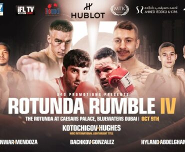 LIVE PROFESSIONAL BOXING! - MTK GLOBAL & ROUND 10 BOXING PRESENT .... ROTUNDA RUMBLE IV - FROM DUBAI