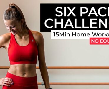 15Min Six Pack Challenge Part II - TOP Exercises for Intermediates at Home // NO EQUIPMENT