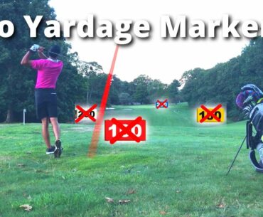 Playing 9 Holes Without Yardage Markers or Watch!? Crazy challenge! | Sunken Meadow Red Golf Course