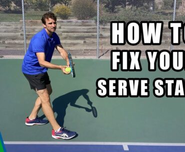 Easily Improve Your Serve Stance I TENNIS SERVE TIP