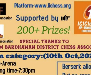 2nd TCF Online Chess Festival Blitz Open Tournament @lichess.org