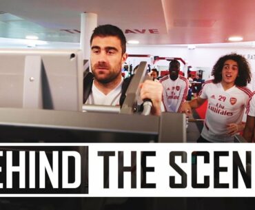 Papa shows his strength! | Arsenal squad in the gym | Behind the scenes