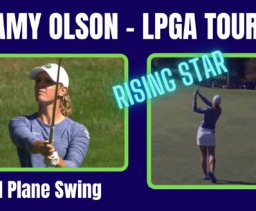 Amy Olson Golf Swing Analysis ( 1 Plane Swing - Super Accurate )