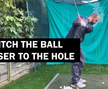 HIT THE BALL CLOSER TO THE HOLE - Simple pitching drill
