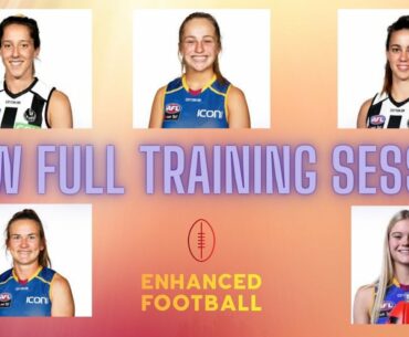 AFLW training session.