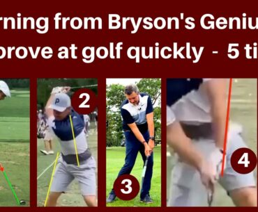 Bryson DeChambeau - Learning from his Genius - 5 Tips - Improve at Golf.