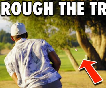 Insanely Lucky Shot Through A Tree To Save Par! | Attempt To Break 90 back 9 | Exp Golf