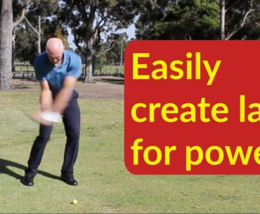 Easily create lag for golf swing power