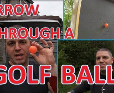 Archery trick shot | Shooting a golf ball | Turning back the clock