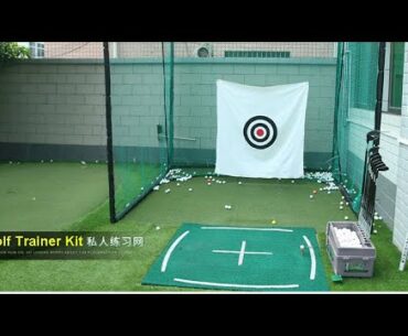 PGM Golf Swing Trainer Kit (hitting mat, ball dispenser, practice net)