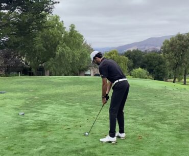 Peter Faragia Cal Poly Golf mid iron tee shot SLOCC 10/22/20