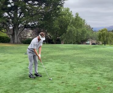 Will Draper Cal Poly Golf mid iron tee shot Par3 h14 SLOCC 10.22.20