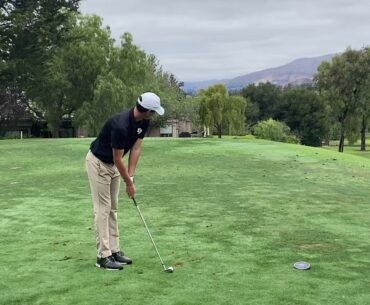 Cade Casaga Cal Poly Golf mid iron tee shot Par3 h14 SLOCC 10.22.20