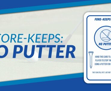 No Putter Fore-Keeps Card