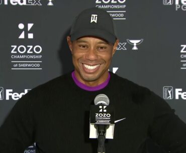 Tiger Woods Friday Flash Interview 2020 Zozo Championship @ Sherwood - Round 2