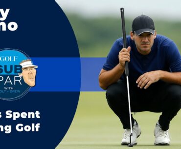 How many hours a day does Tony Romo spend on the golf course?