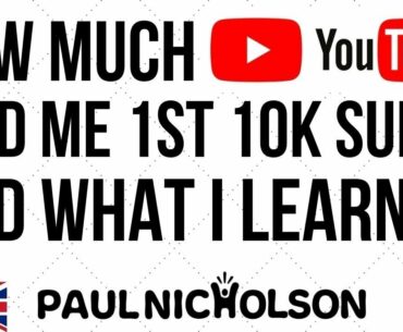 How Much Youtube Paid Me   10k Subscribers  And What I Learned On The Way