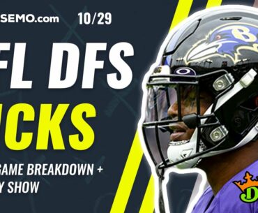 NFL DFS PICKS: WEEK 8 GAME BREAK DOWNS DRAFTKINGS + FANDUEL STRATEGY 10/29