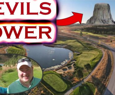 INSANELY beautiful golf at DEVILS TOWER | Back 9 | Beating my front 9 score