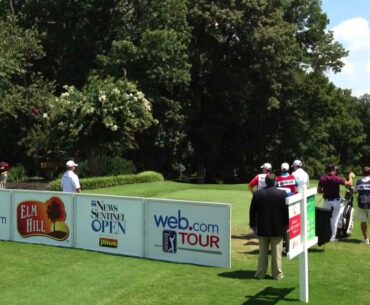 Brandon Bunn tees off in the News Sentinel Open