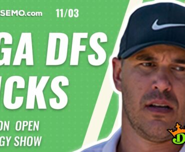 FANTASY GOLF PICKS: THE HOUSTON OPEN | PGA DFS STRATEGY DRAFTKINGS & FANDUEL 11/3