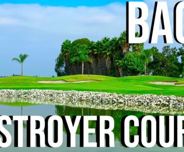 MY LOWEST ROUND EVER @ TIGER’S 1ST HOME COURSE | Navy Destroyer BACK 9 Course Vlog w/ Hole Flyovers