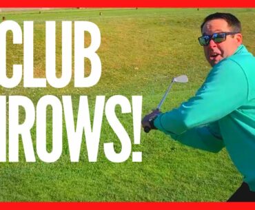 GOLF CLUB THROWING! [TOSS YOUR CLUBS FOR BETTER SHORT GAME]