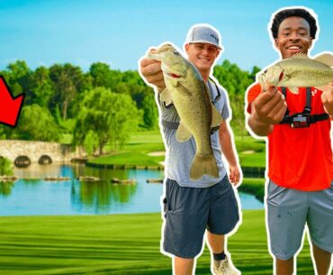 Fishing EVERY POND on a PRIVATE Golf Course!