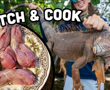 CATCH & COOK - First Time Eating Iguana!!