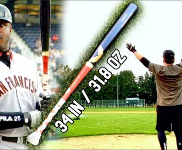 Hitting with BARRY BONDS' BAT - Sam Bat 2K1 Maple - Wood Baseball Bat Reviews