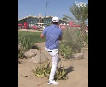 Unbelievable recovery shot straddling cactus from Bernd Wiesberger