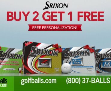 Buy 2 Get 1 Free on Srixon Golf Balls plus Free Personalization, Limited Time Offer