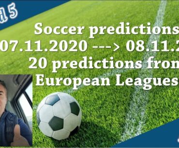 Soccer Predictions / 07.11.2020 - 08.11.2020 / Betting Tips