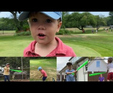 The most athletic 3 year old EVER! Golf and baseball highlights!