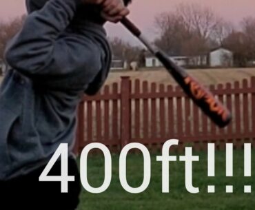 I HIT A GOLF BALL 400FT! (hitting golf balls with baseball bat)