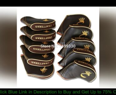 Golf Iron Cover Club Headcovers Soft synthetic pu leather protector 3 4 5 6 7 8 9 aw sw pw gold sti