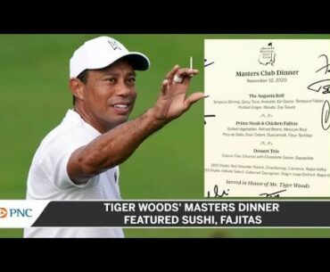 Tiger Woods' Masters Dinner Featured Sushi, Fajitas