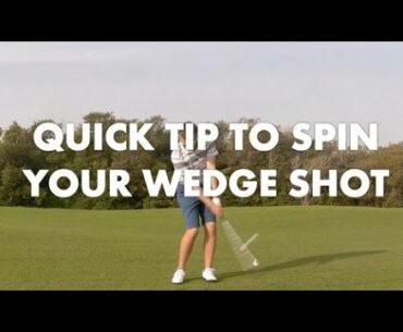 Quick Tip To Spin Your Wedges