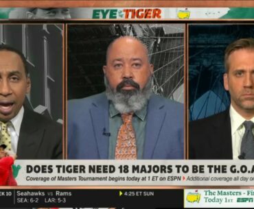 FIRST TAKE | Michael Collins tell Stephen A. "Tiger Woods is the GOAT in Golf, without 18 majors"