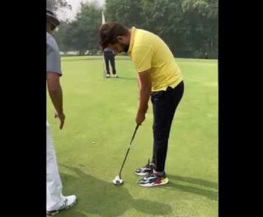 Suresh Rain playing Golf in Noida