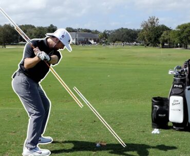 How To Finally Shallow The Golf Club | The 2 Stick Drill