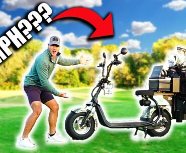 Playing golf on a SCOOTER!!! | Micah Morris