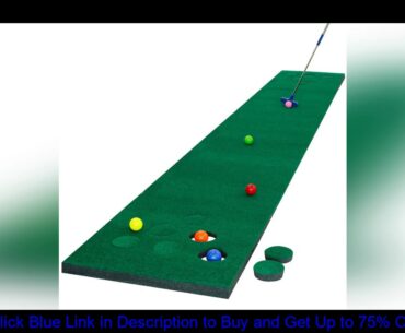 Golf Beer Pong Game Set Green Mat for Home Use Training Equipment Golf Putting Practice Mats for Ou